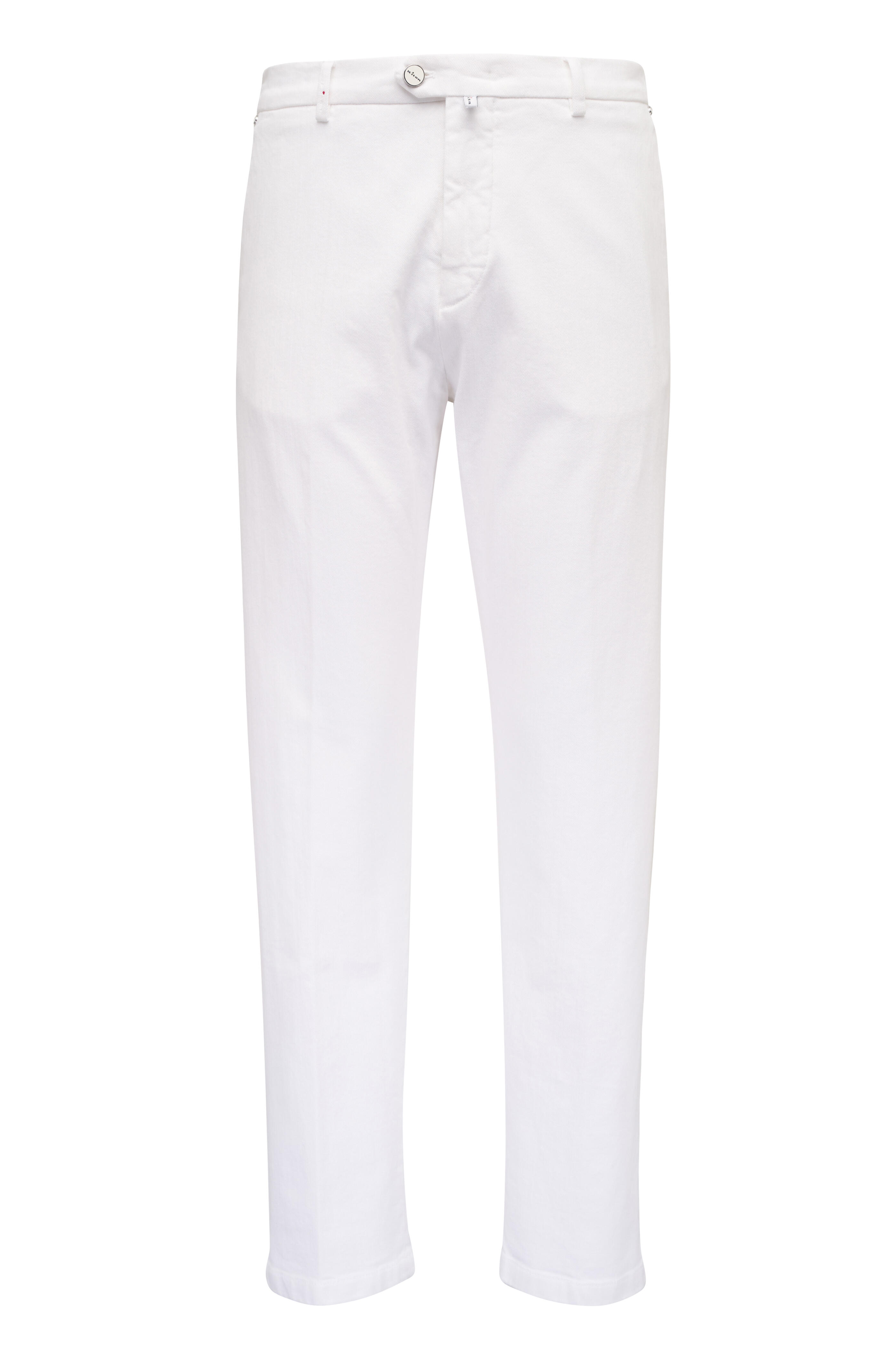 Kiton - White Denim Cotton Stretch Casual Pant