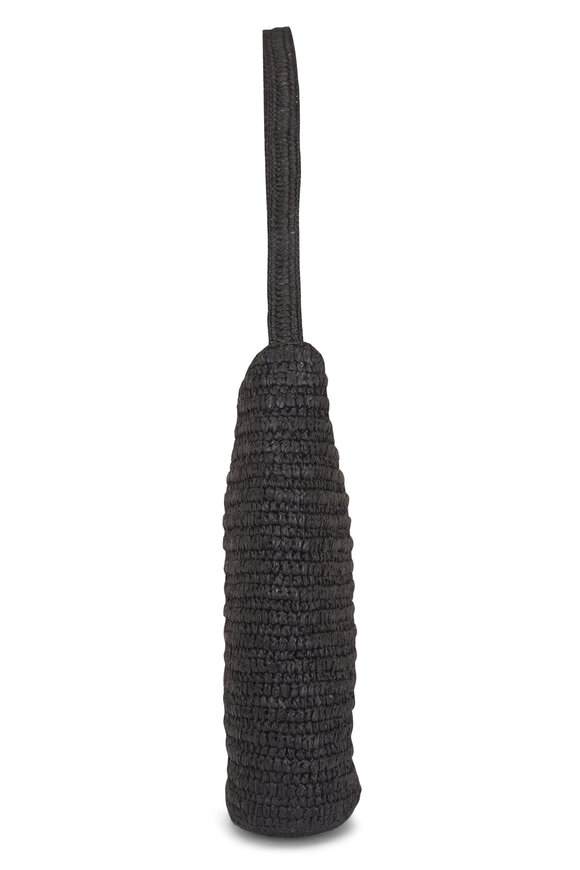 The Row Alma Black Raffia Shoulder Bag - view 3