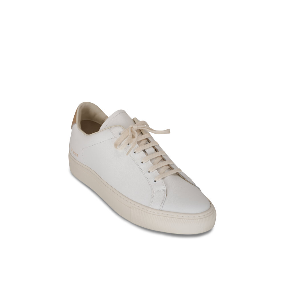 Common Projects - Retro Bumpy White & Tan Leather Low Top