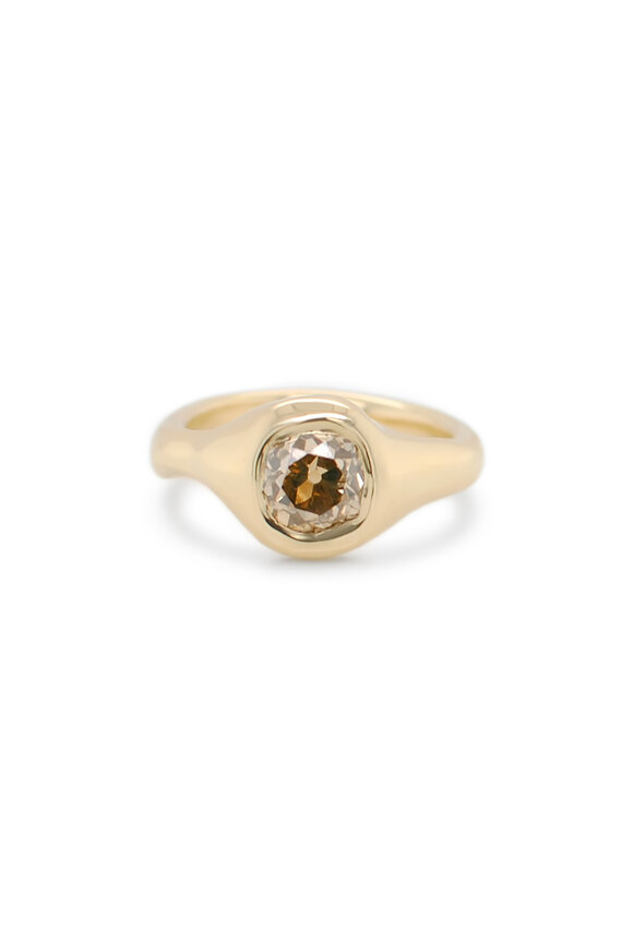 Kali Zoe 18K Yellow Gold Old Mine Cut Snuggle Ring