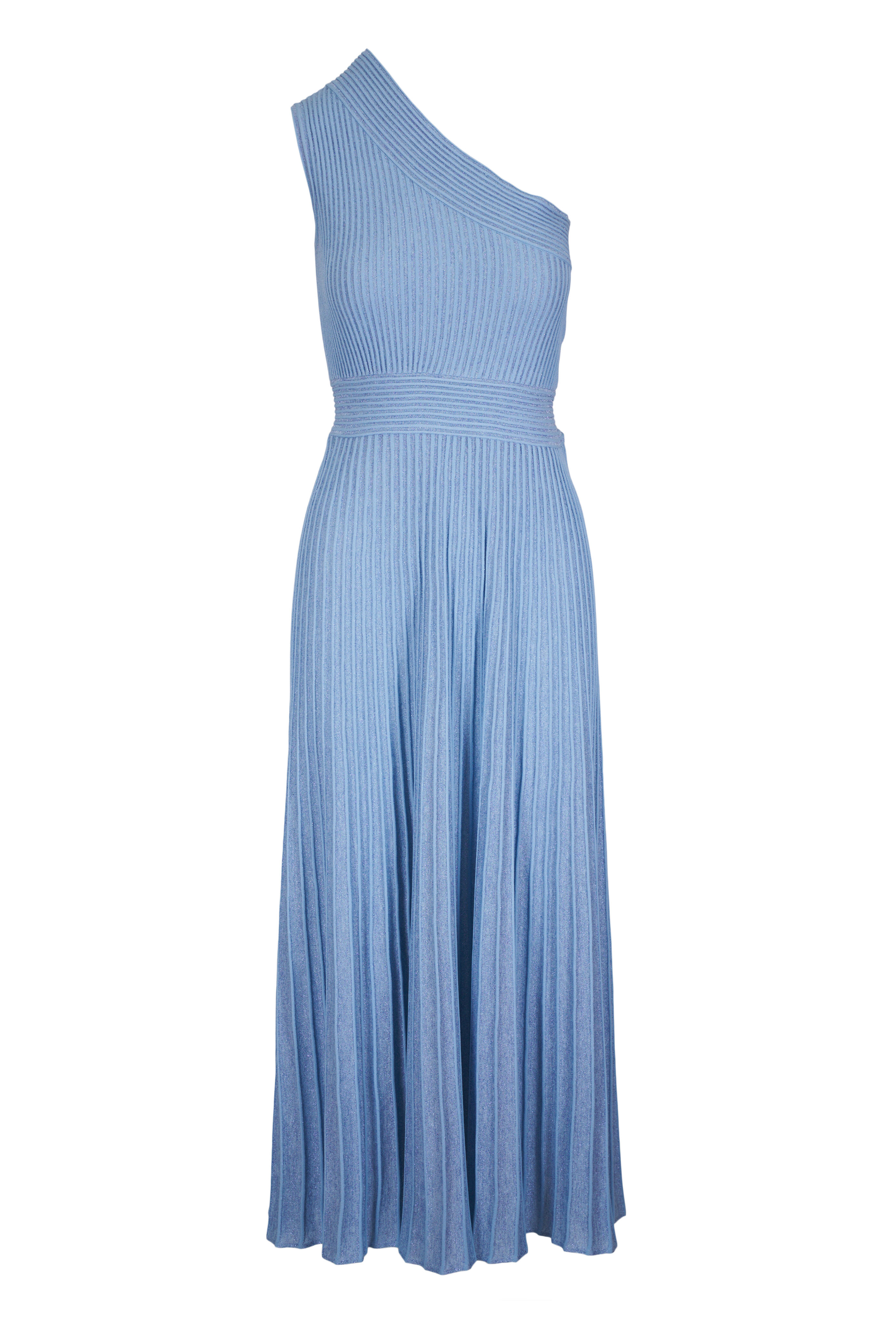 D.Exterior - Light Blue Plisse Lux Dress