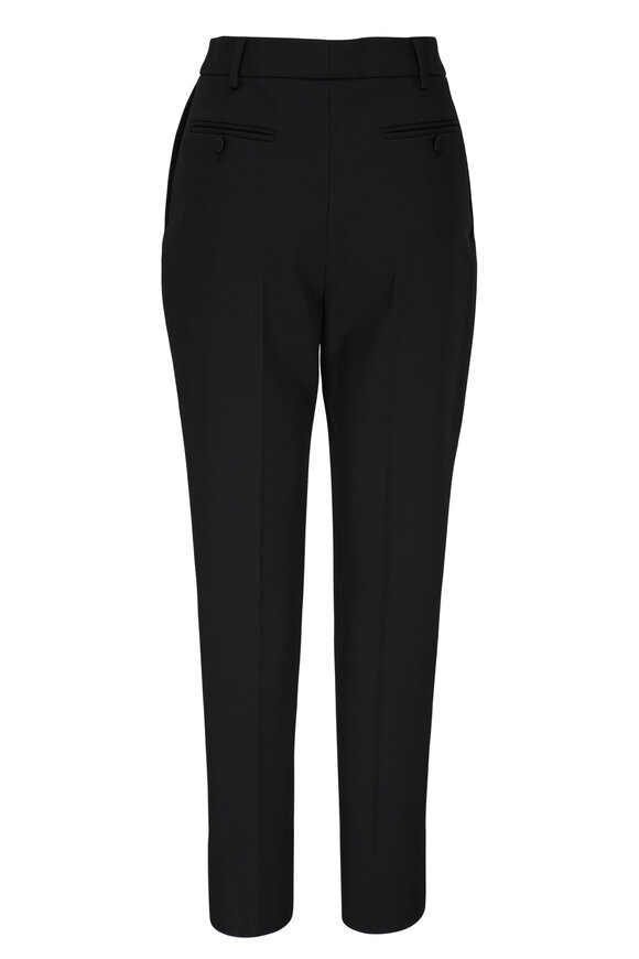 Saint Laurent - Tuxedo Straight Black Wool Pant 