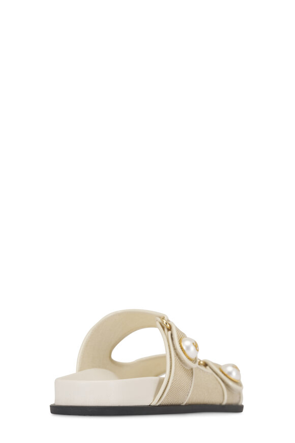 Jimmy Choo Fayence Latte Mesh Pearly Strap Sandal - view 3