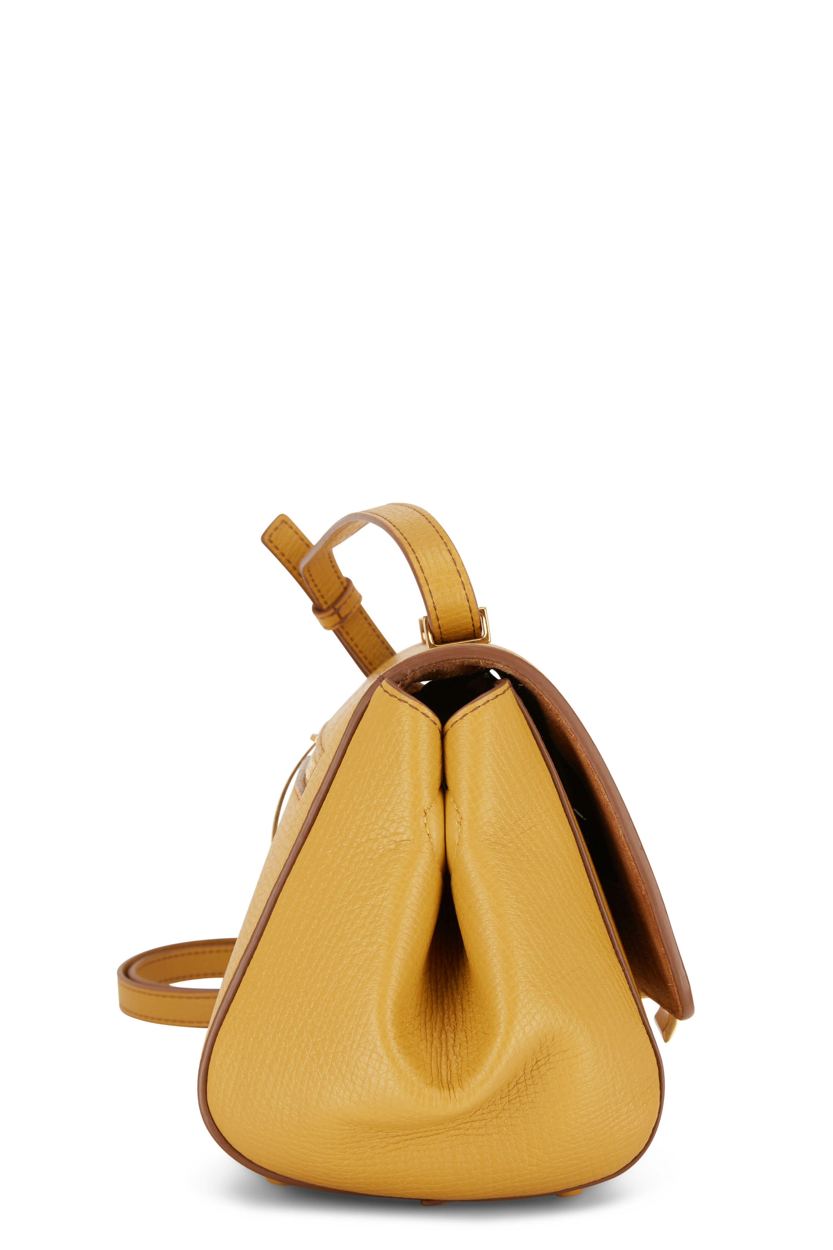Bottega Veneta - BV Angle Deep Yellow Front Flap Bag