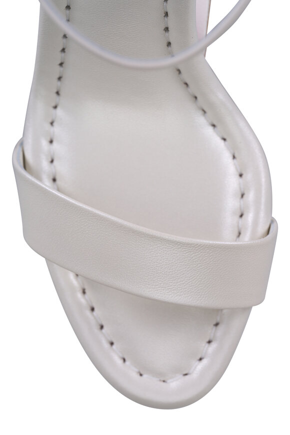 Christian Louboutin Jane Bianco Nappa Leather Sandal, 85mm - view 5