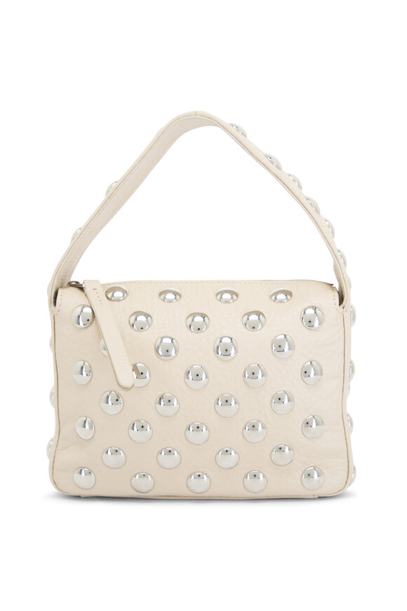 Khaite Small Elena Dark Ivory Silver Stud Bag 