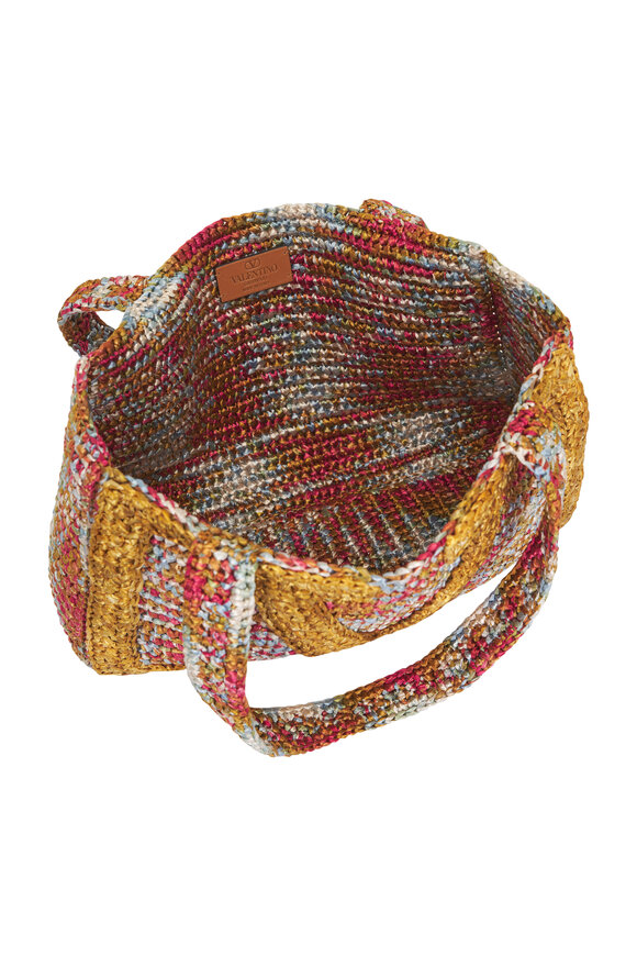 Valentino Garavani Medium Viva Superstar Multi Raffia Shopping Tote - view 5