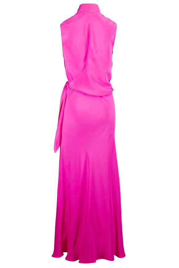 Peter Cohen Taos Hot Pink Silk Maxi Dress - view 4