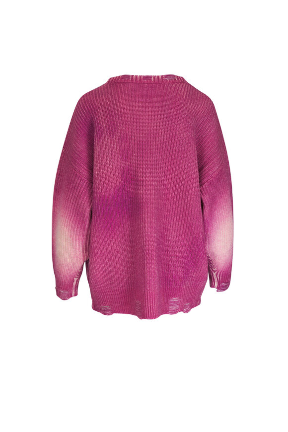 R13 - Oversized Rasberry Wool Cardigan