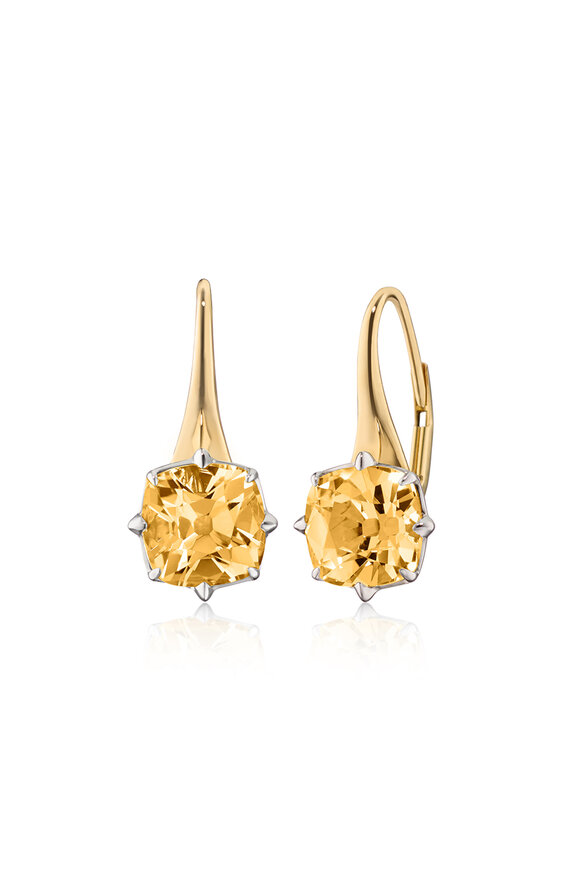 Monica Rich Kosann 18k Yellow Gold Citrine Drop Earring