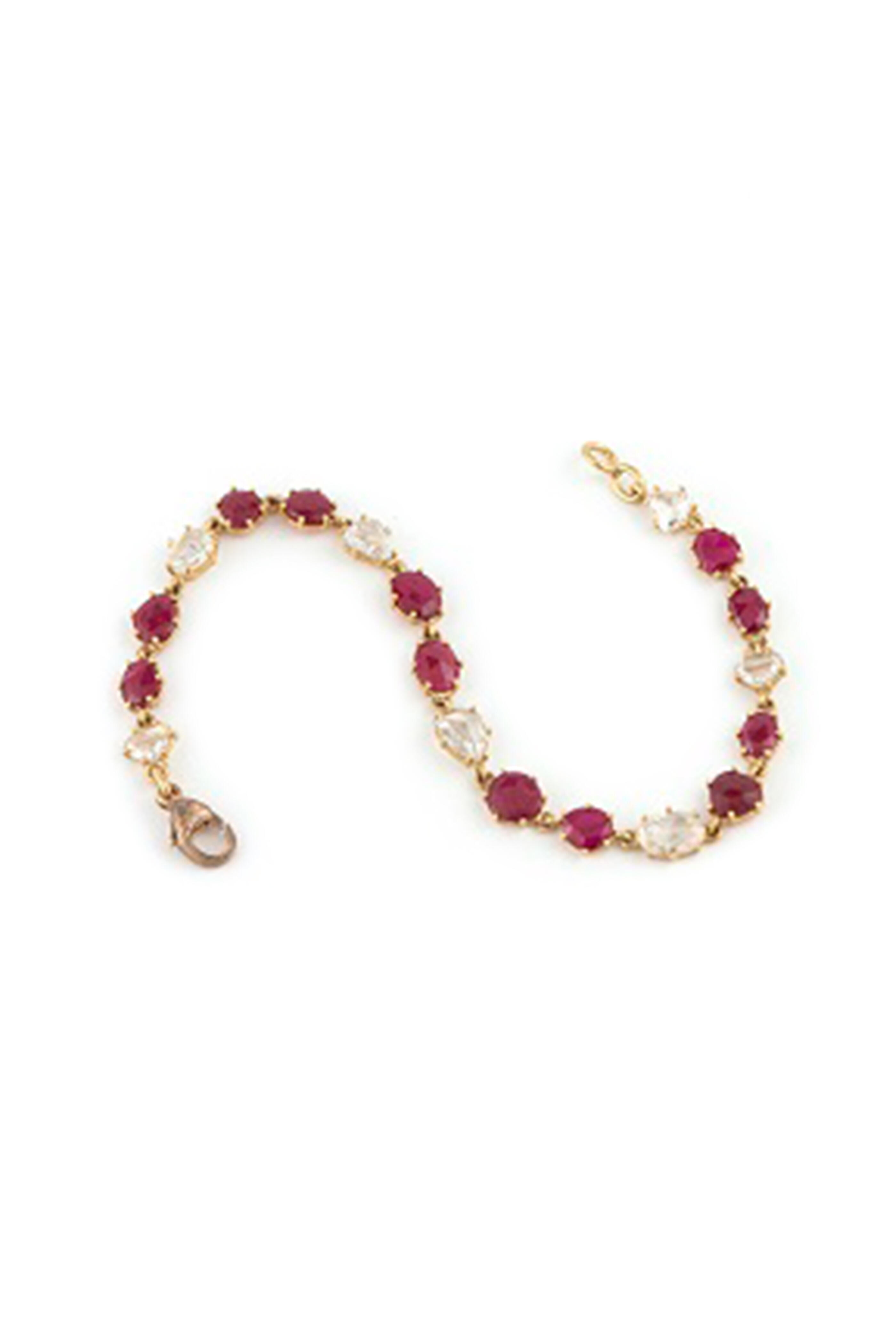 Sylva & Cie - Ruby Diamond Mix Shape Bracelet