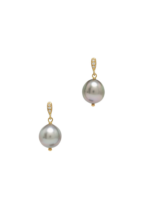 Caroline Ellen Tahitian Pearl Earrings