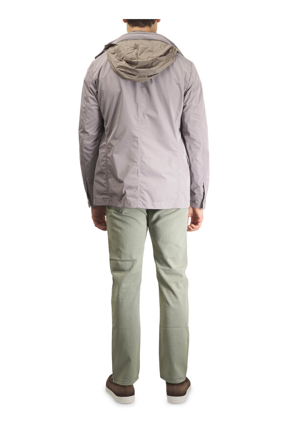 Moorer Gray Hooded Field Jacket - view 4