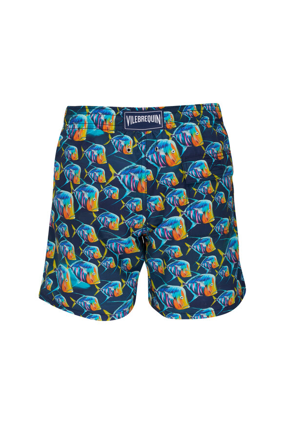 Vilebrequin - Blue Piranhas Print Swim Trunks