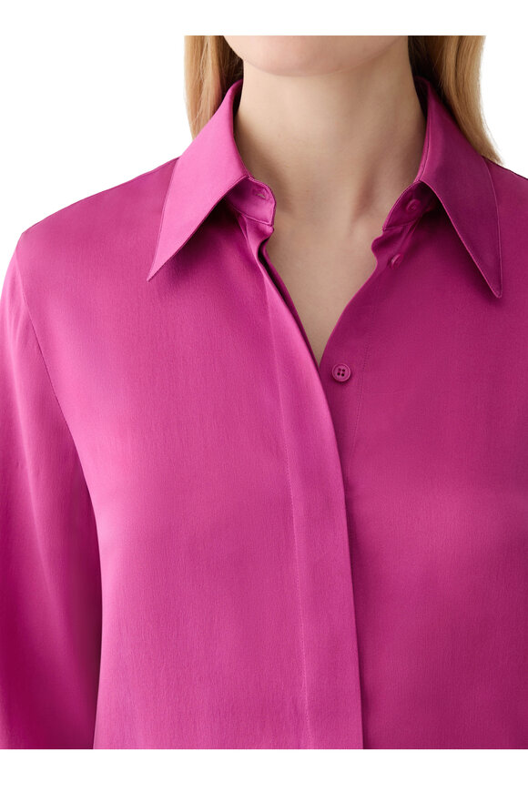 Lafayette 148 New York Mulberry Silk Charmeuse Blouse - view 5