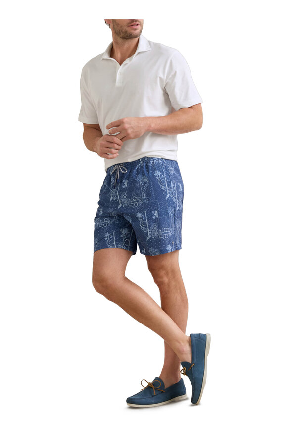 Peter Millar Robusto Windsor Blue Swim Trunks - view 2