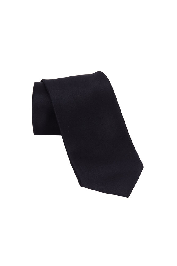 Brioni - Black Silk Formal Four-In-Hand Necktie