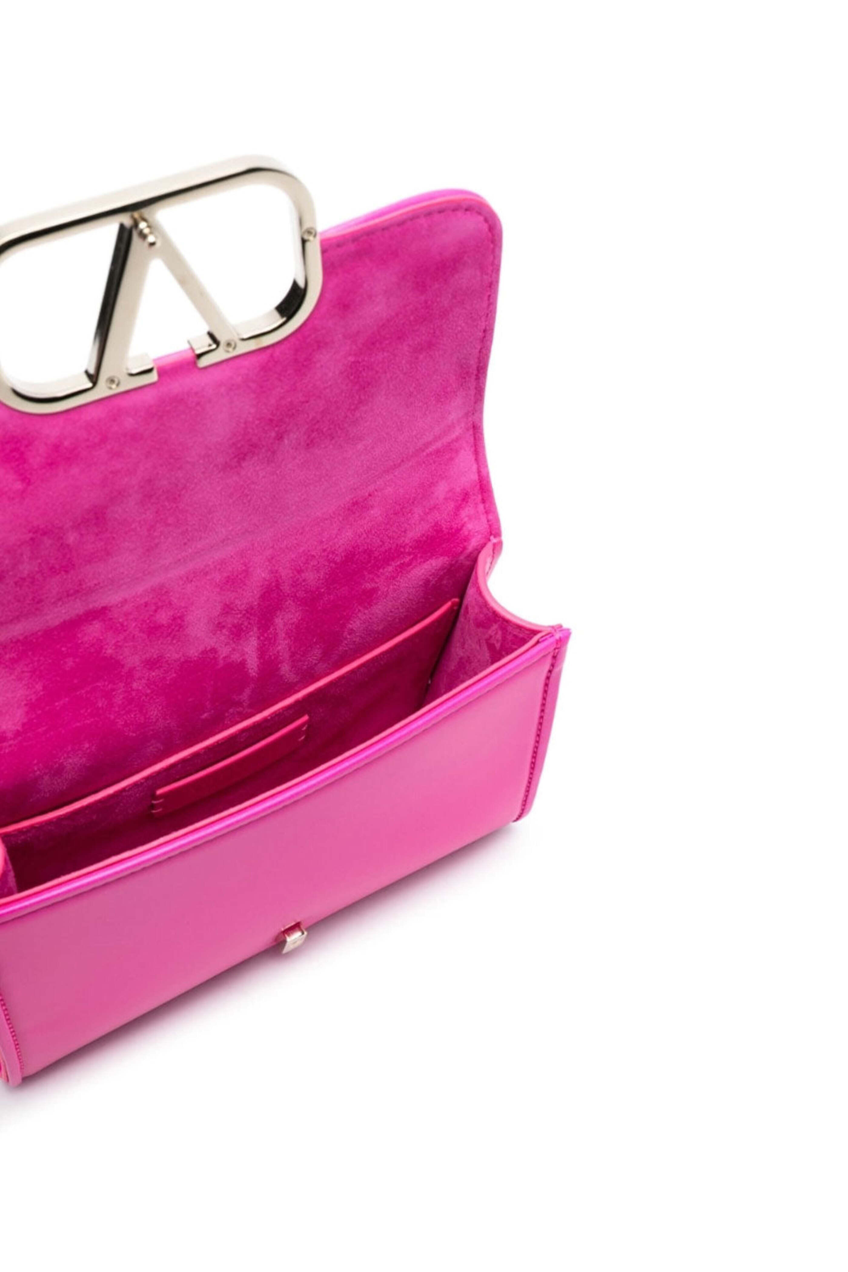Valentino Garavani - Small VLogo Type Shoulder Bag in Pink