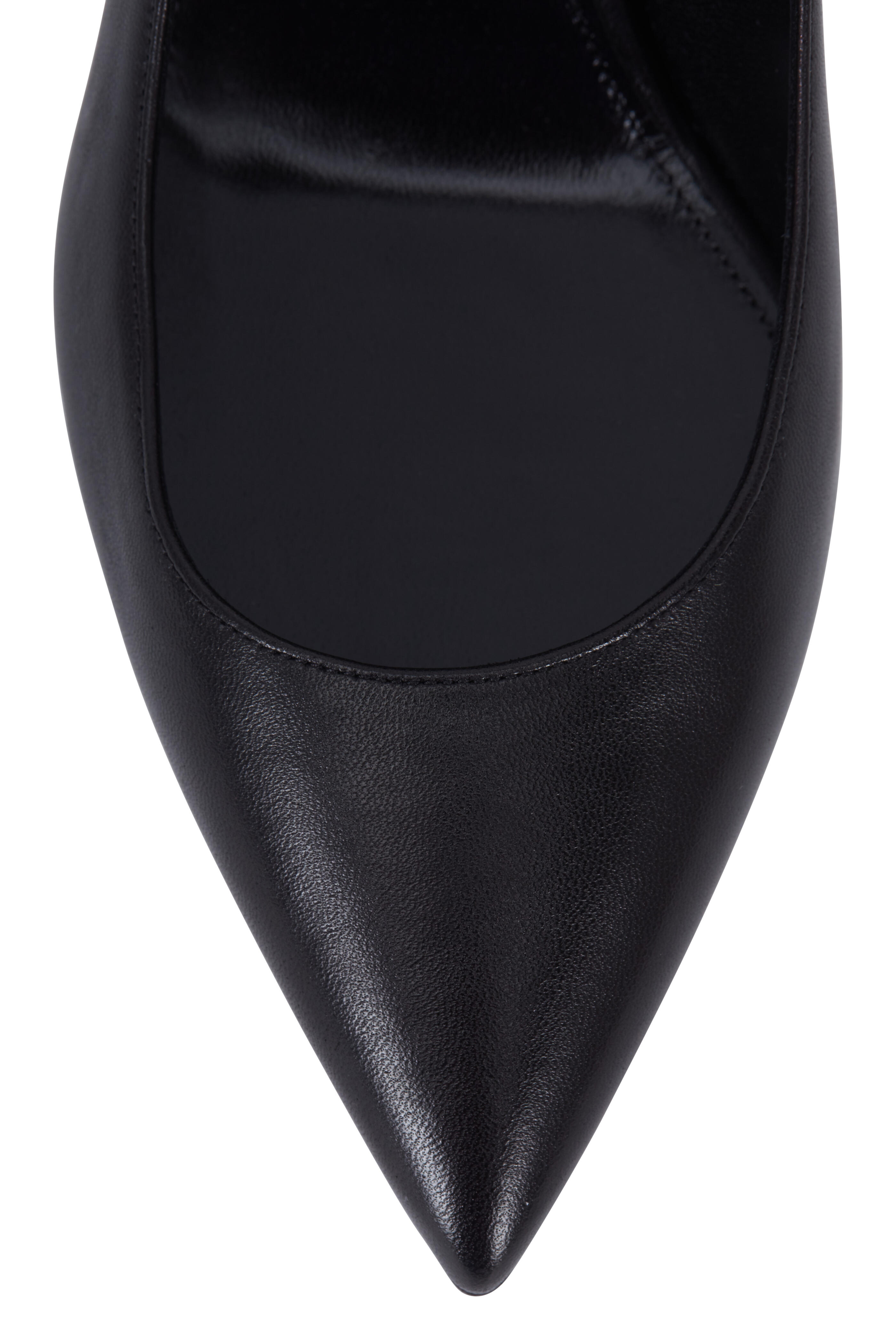 Saint Laurent - Opyum Black Leather YSL heel Pump, 85mm