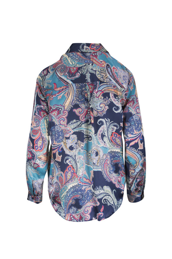 L'Agence Tyler Midnight Multi Besarabian Paisley Blouse - view 2
