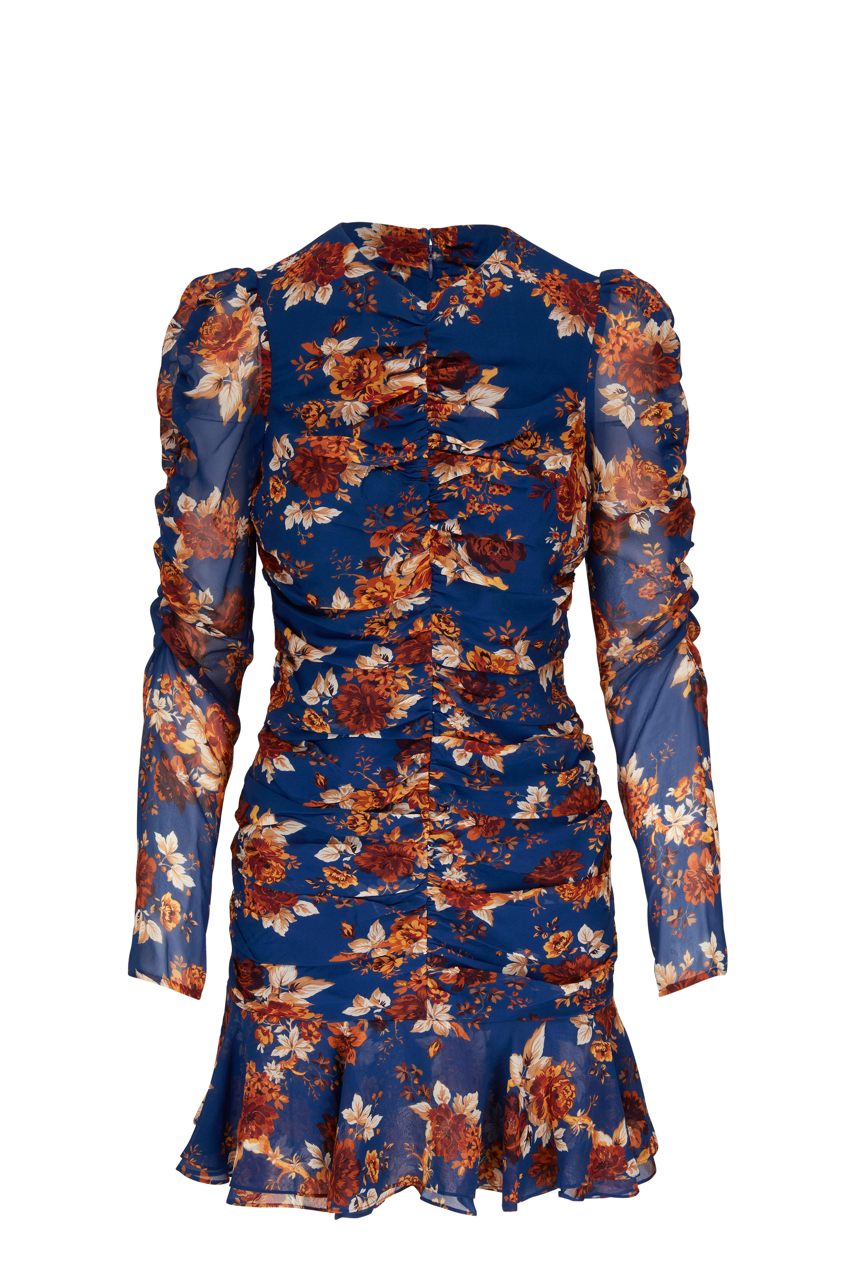 Veronica Beard - Hedera Electric Blue Floral Print Mini Dress