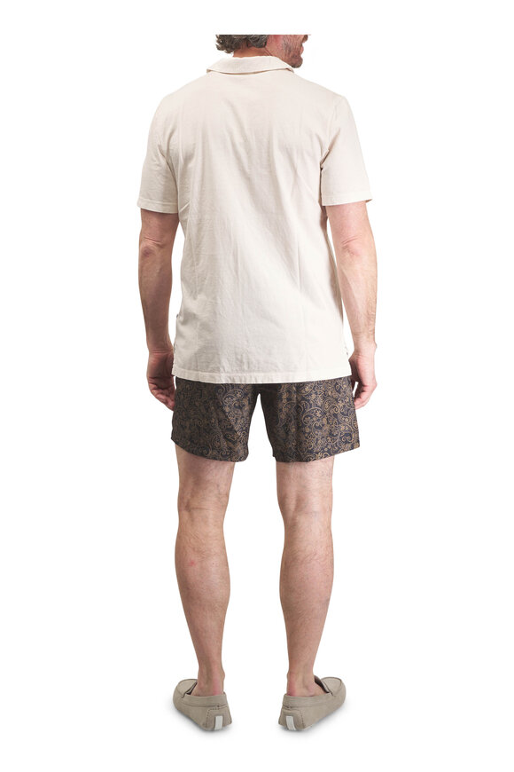 Moncler Dark Green Brown Print Swim Trunks - view 4