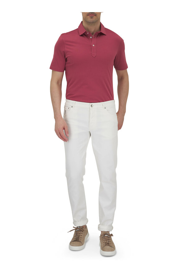 Brunello Cucinelli - Red Jersey Cotton Polo