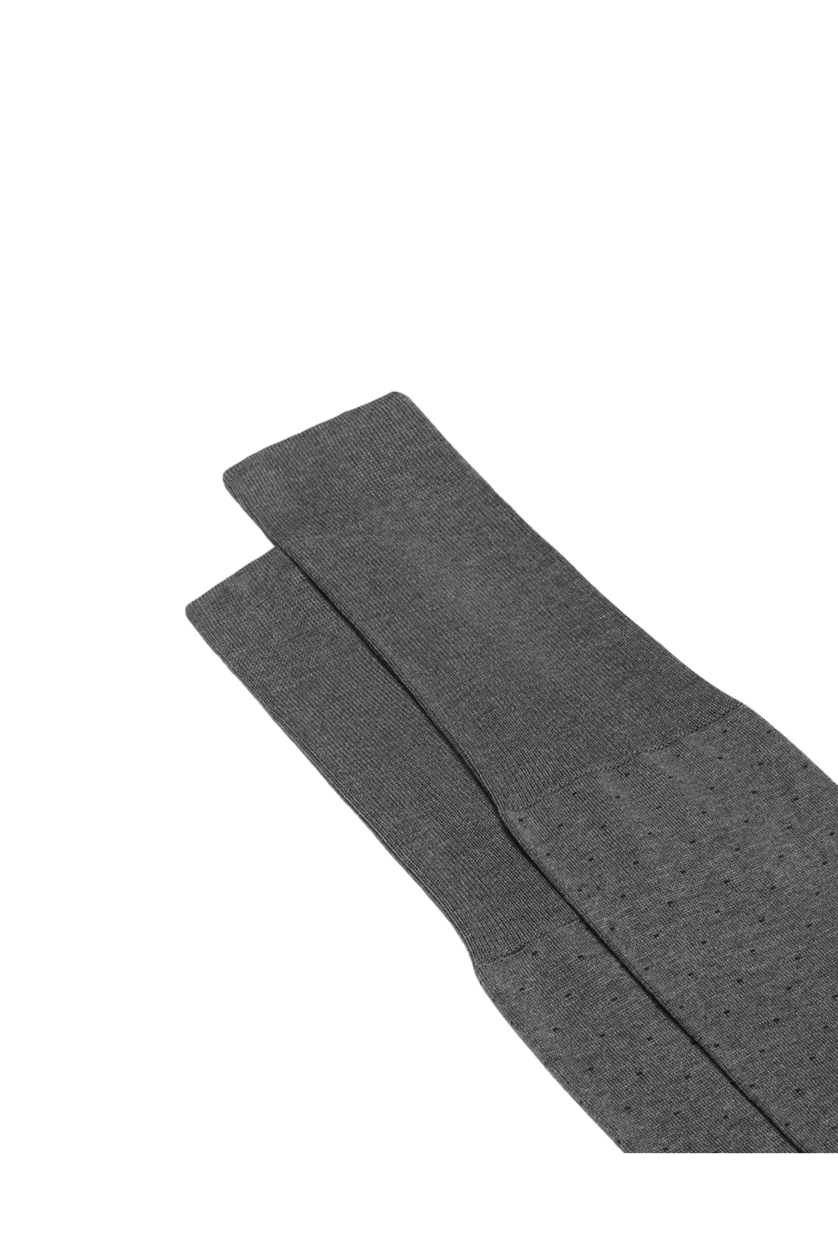 Bresciani srl - Dotted Over the Calf Socks in Grey