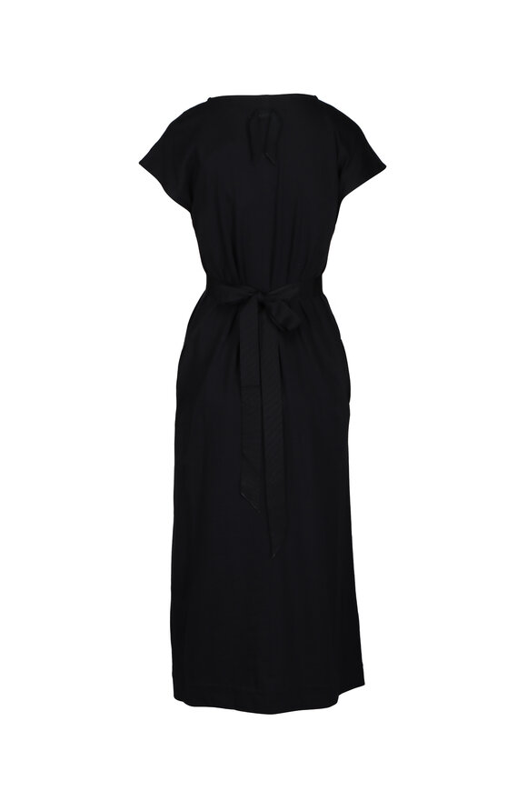 Lanvin Belted Black & White Grosgrain Dress - view 2