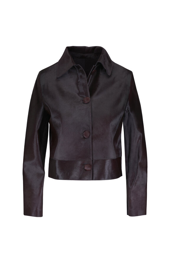 Nour Hammour Hadley Brown Cropped Jacket - view 1