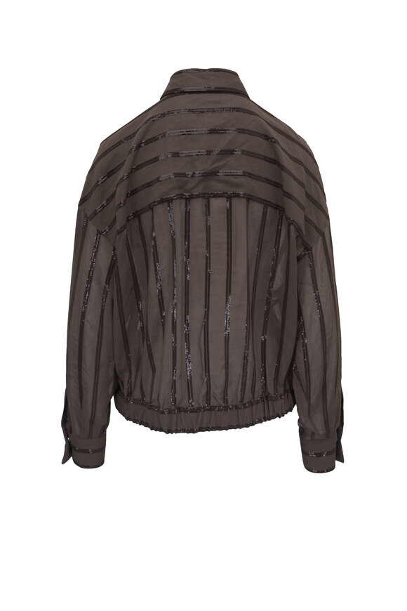 ジャケット BRUNELLO CUCINELLI Women Jackets MM5397907P C7539 BROWN Jacket with monili for Woman in Brown | Brunello Cucinelli