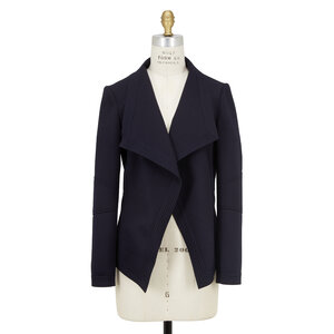 DONNA KARAN ダナキャラン モトジャケット アシンメトリー Donna Karan New York】アシンメトリー レザー モトジャケット