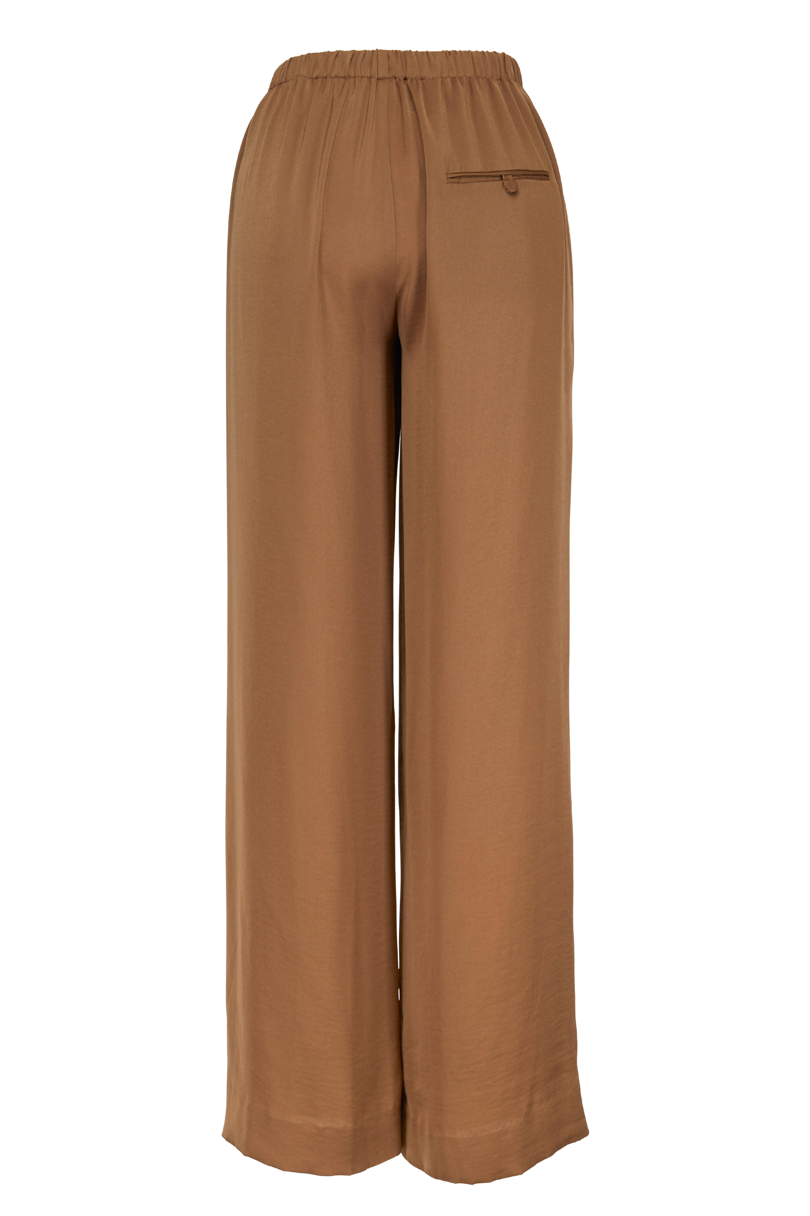 Vince - Brown Washed Satin Pajama Pant