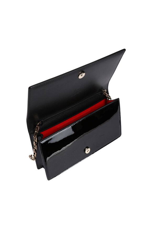 Christian Louboutin Bettina Black Patent Leather Clutch - view 4