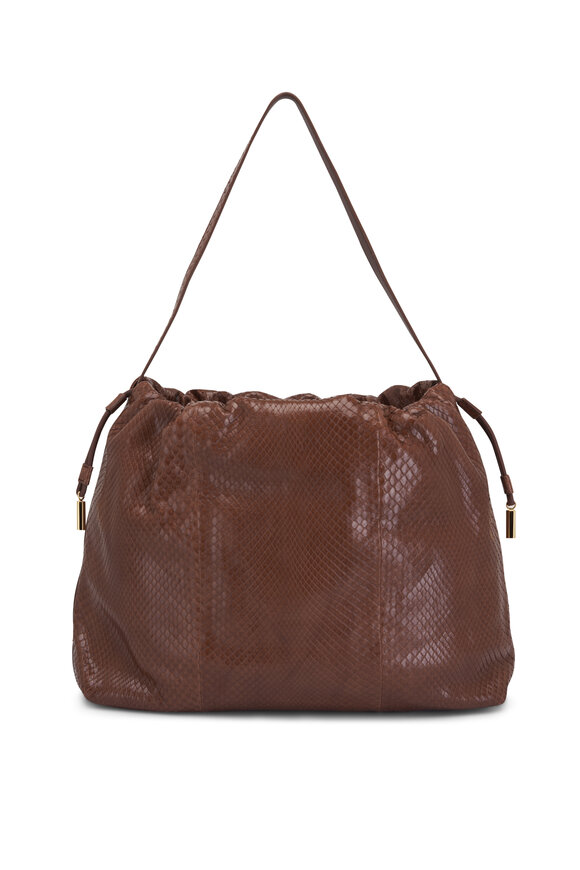 The Row - Angy Brown Python Hobo Bag 