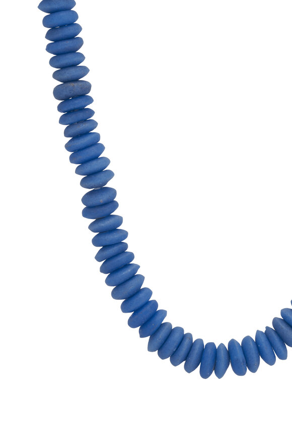 Cristina V. - Dark Blue Trade Bead Necklace