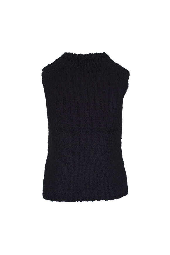 Adam Lippes Gwen Black Brushed Mulberry Silk Tank - view 3