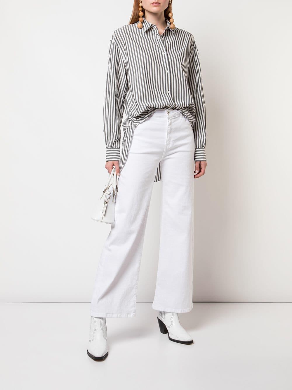 Nili Lotan - Noa Washed Black Striped Cotton Shirt