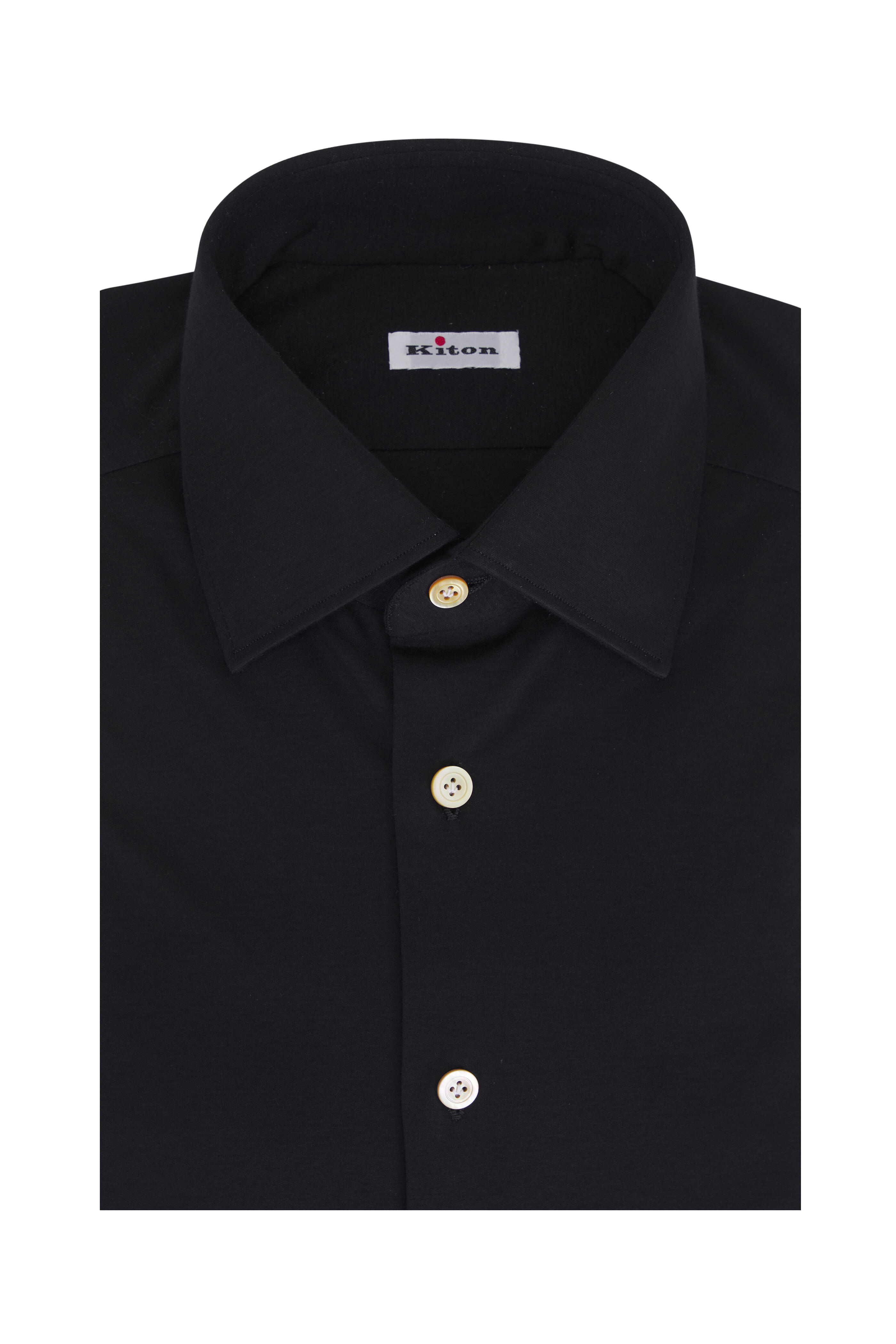 Kiton - Black Cotton Dress Shirt