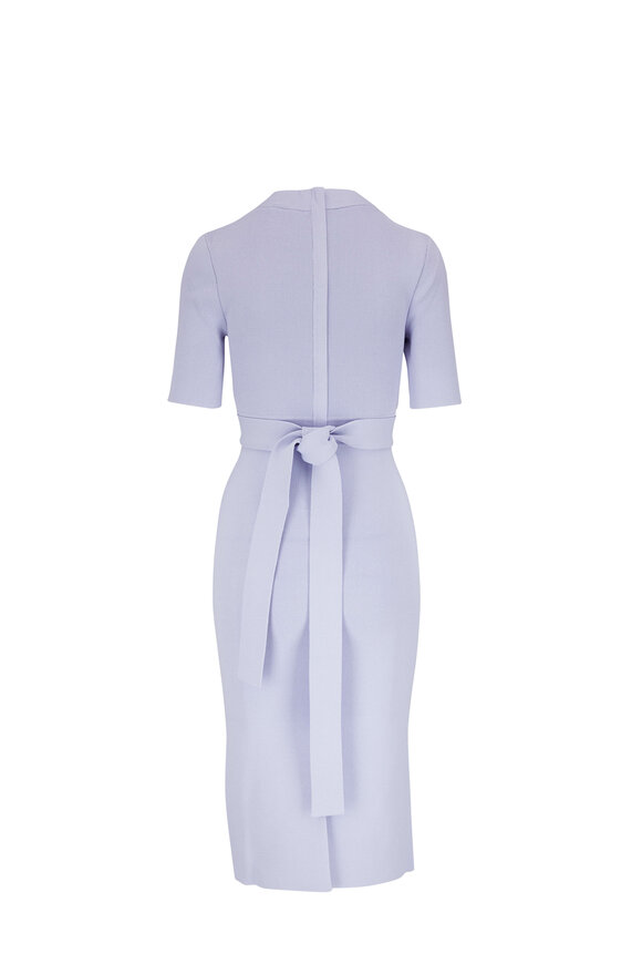 Scanlan Theodore - Lilac Crepe Knit Midi Bodycon Dress 