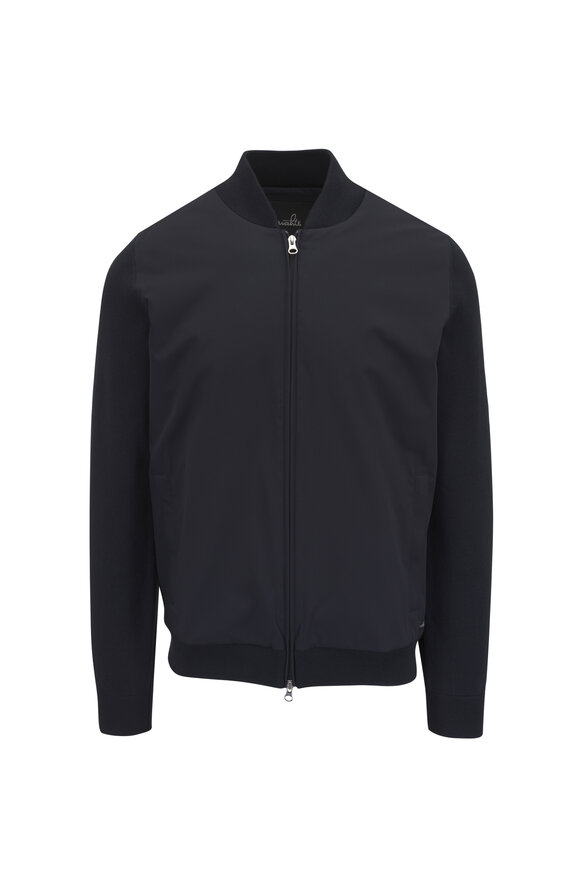 WAHTS Night Blue Cotton Hybrid Bomber