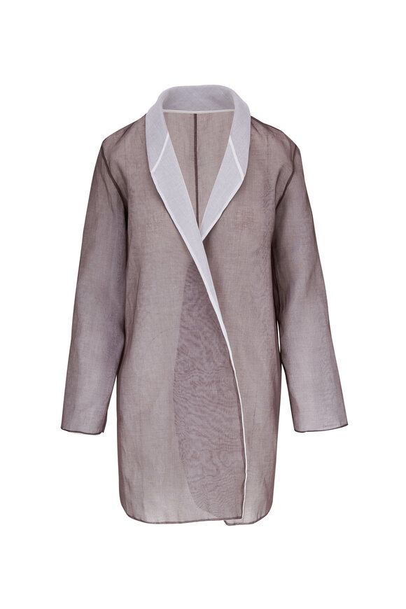 Peter Cohen - Ivory & Gray Sheer Jacket 