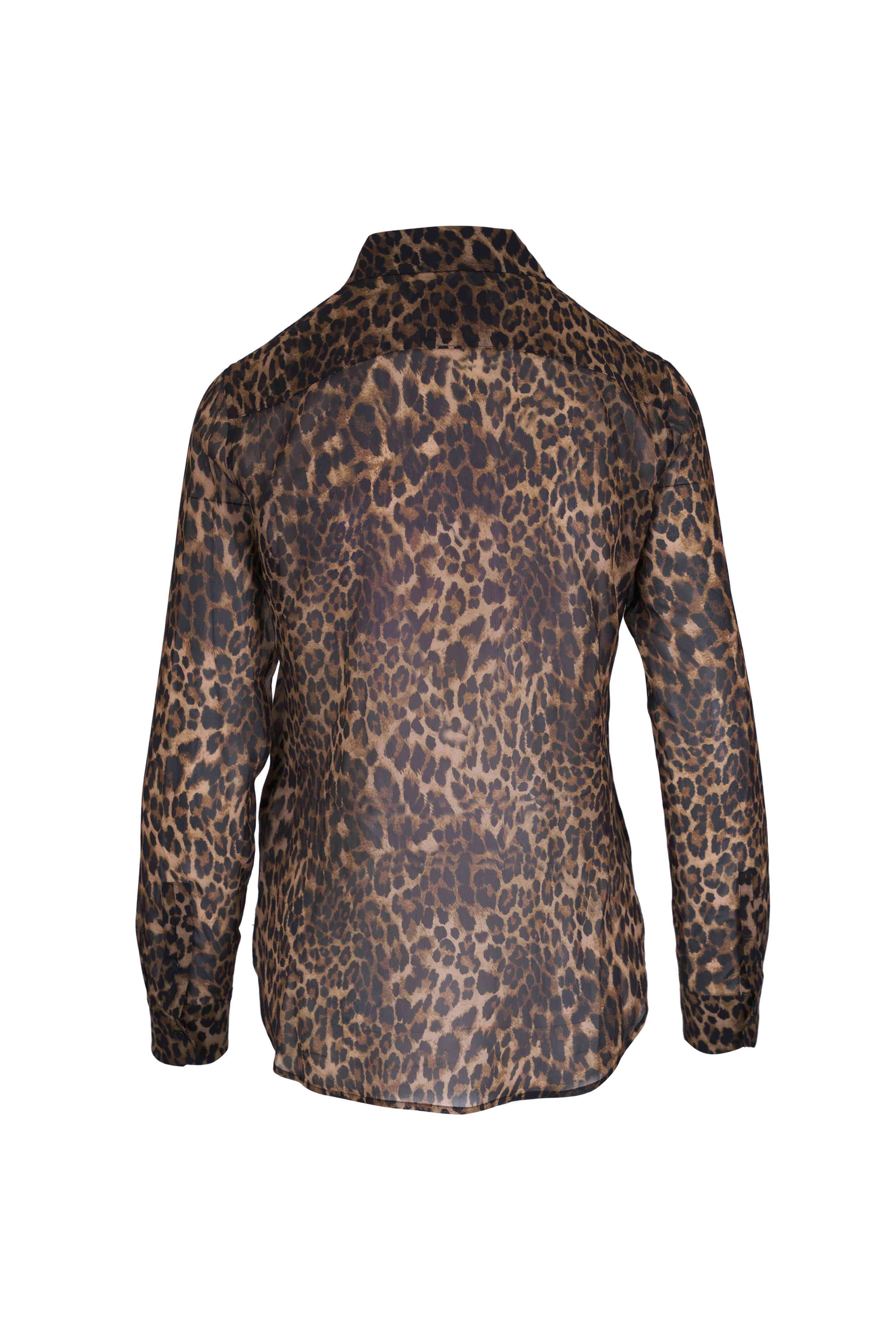Nili Lotan - Gaia Vintage Leopard Print Silk Shirt