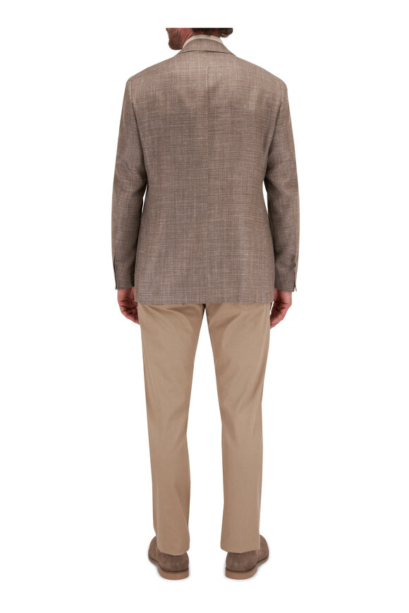 Canali - Tan Stretch Twill Five Pocket Pant