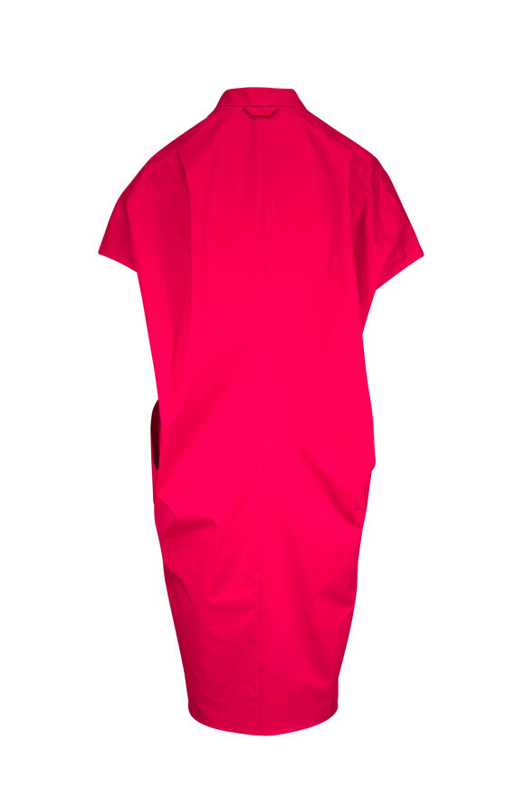 Zero + Maria Cornejo - Fin Gaban Red Cotton Broadcloth Dress