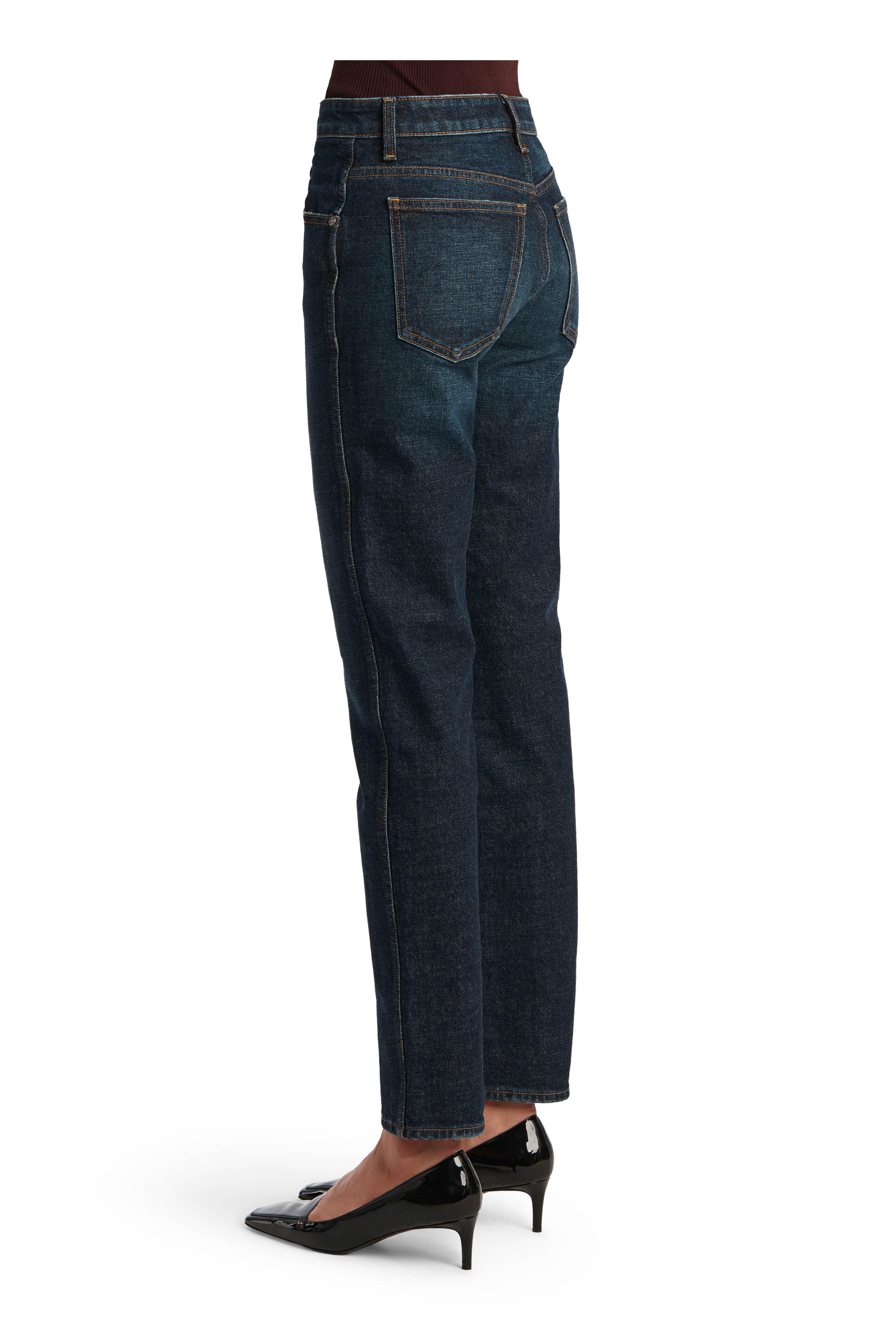 【KHAITE】 VIVIAN デニム 27inch KHAITE Viv high-rise slim-leg jeans | NET-A-PORTER
