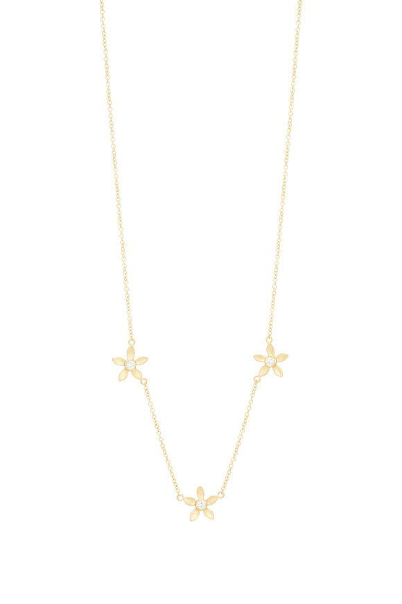 Caroline Ellen Triple Flower Necklace