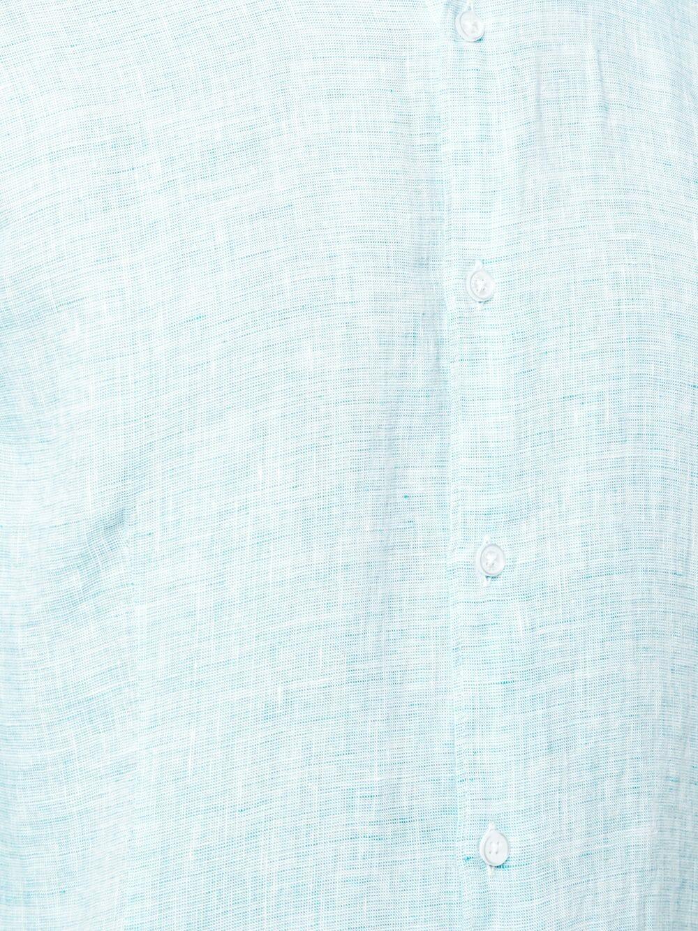 Orlebar Brown - Morton Scuba Blue Linen Sport Shirt