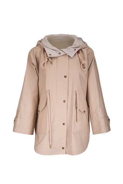 Moncler - Leandro Beige Hooded Parka | Mitchell Stores