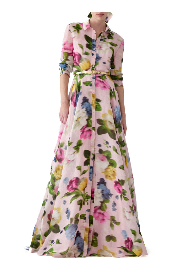 Carolina Herrera Rosewater Multi Trench Gown - view 2